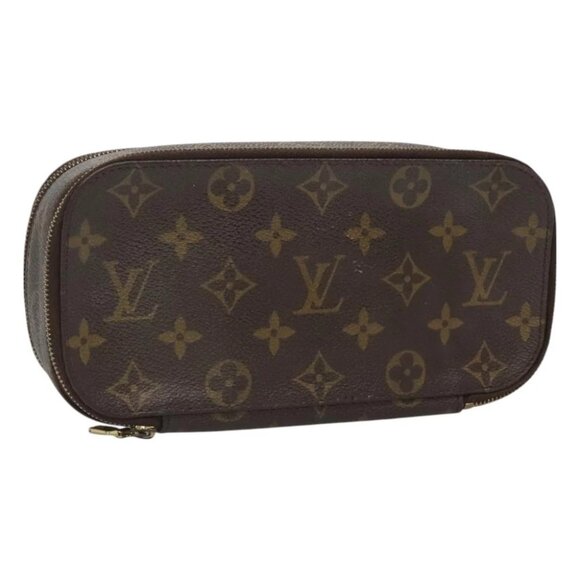 LOUIS VUITTON Monogram Trousse Brush GM Cosmetic Pouch M47505 LV Auth - Picture 1 of 14